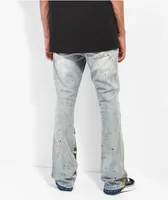 EPTM Camo & Light Blue Flare Denim Jeans