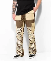 EPTM Easy Brown Cargo Flare Pants