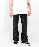 EPTM Jalen Black Vegan Leather Flare Pants 