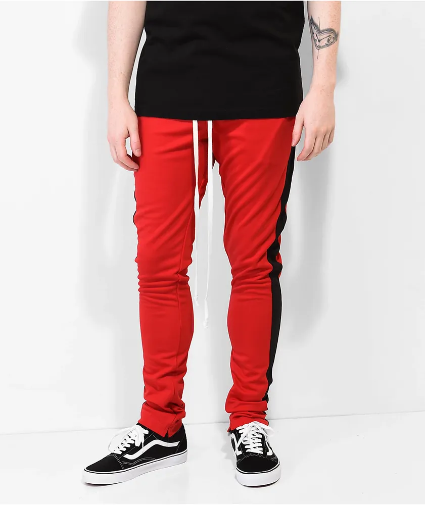 Black And Red Track Pants