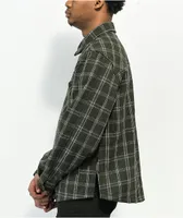 EPTM Slit Dark Olive Flannel Shirt