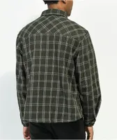 EPTM Slit Dark Olive Flannel Shirt