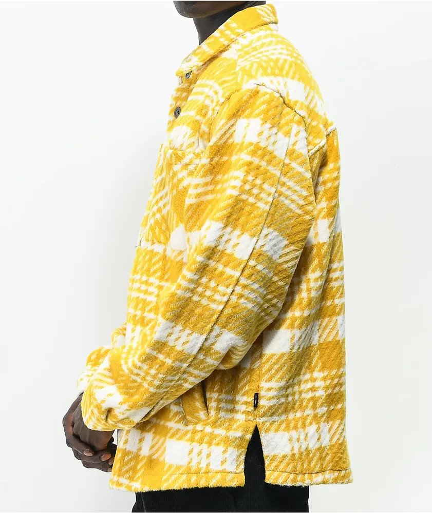 EPTM Slit Yellow & White Flannel Shirt