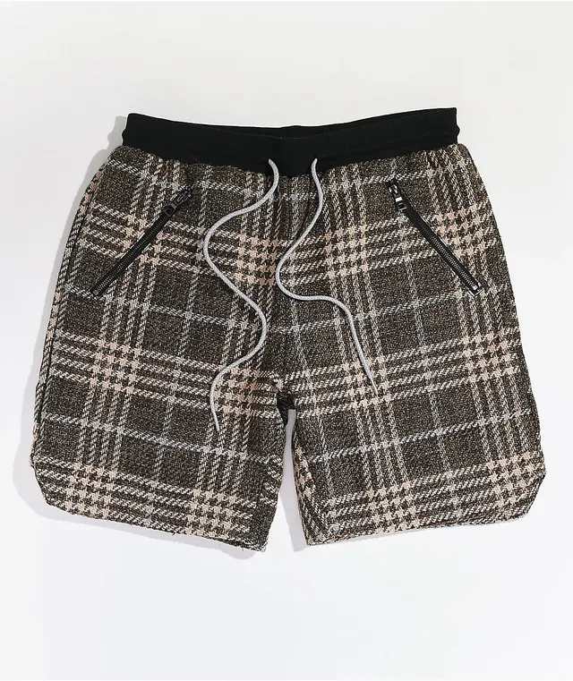 Empyre Dixon Brown Elastic Waist Shorts