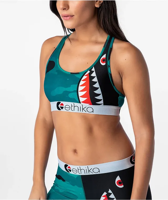 ETHIKA BOMBER TEAL SPORTS BRA