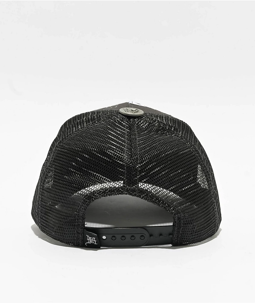 Ed Hardy Ace Skull Charcoal Trucker Hat
