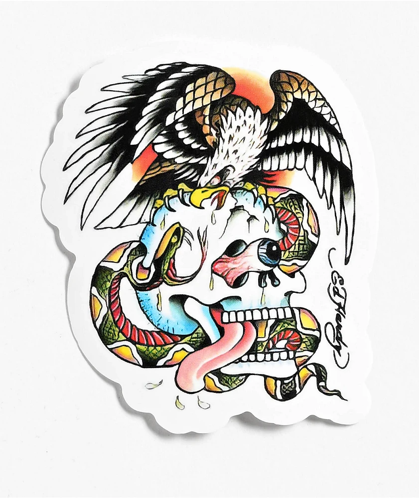 Ed Hardy Battle Skull Sticker