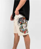 Ed Hardy Battle White Shorts