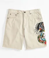 Ed Hardy Battle White Shorts