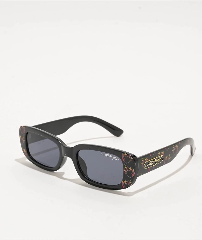 Ed Hardy Burnin Love Black Sunglasses