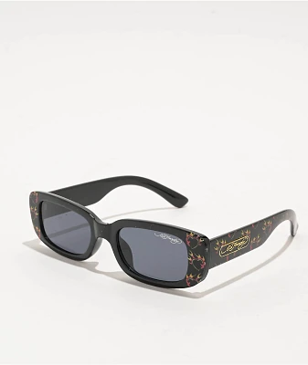 Ed Hardy Burnin Love Black Sunglasses