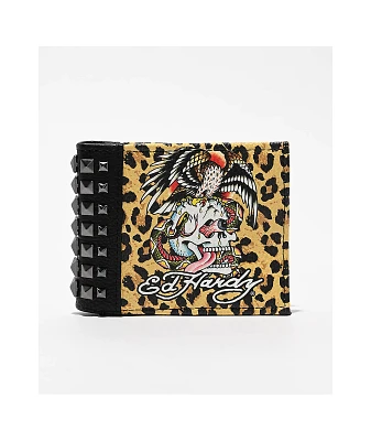 Ed Hardy Cheetah Print Bifold Wallet