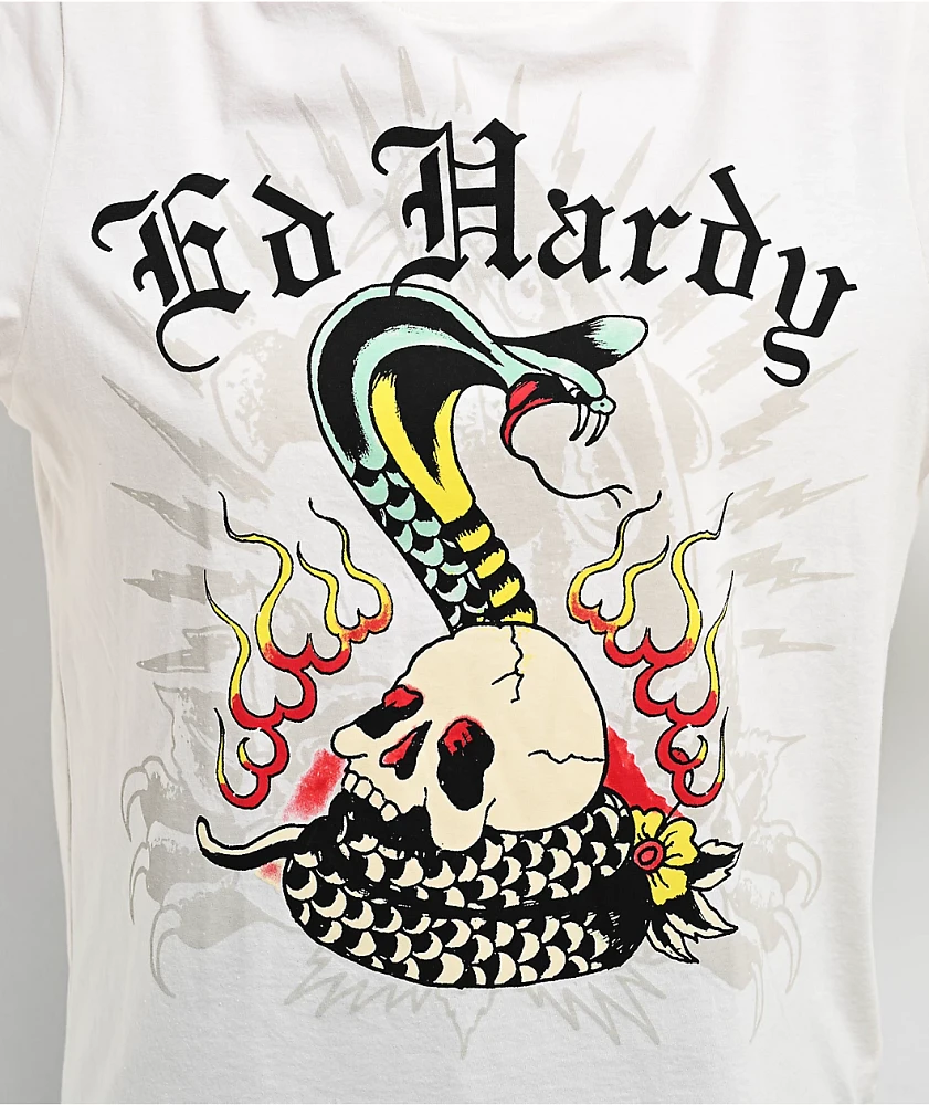 Ed Hardy Cobra Ivory T-Shirt