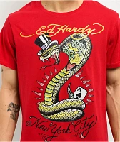 Ed Hardy Cobra Rhinestone Red T-Shirt