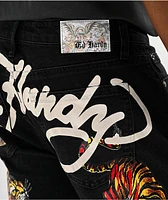 Ed Hardy Crawling Tiger Slim Taper Black Denim Jeans