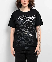 Ed Hardy Crouching Panther Black T-Shirt