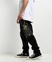 Ed Hardy Dager Skull Slim Taper Black Denim Jeans