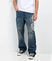 Ed Hardy Death & Glory Blue Jeans