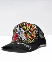 Ed Hardy Double Tiger Black Trucker Hat