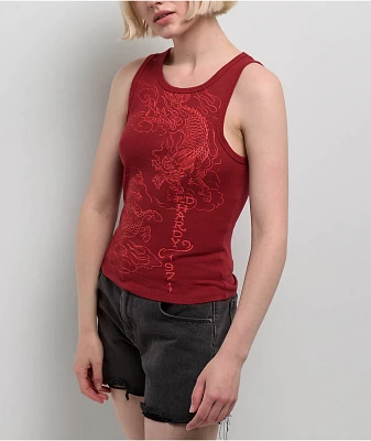 Ed Hardy Dragons Wine Tank Top