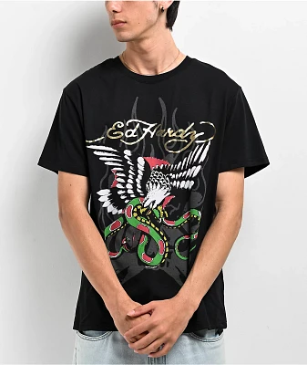 Ed Hardy Eagle Snake Black T-Shirt