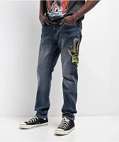 Ed Hardy Eagle Snake Slim Straight Y2K Med Blue Denim Jeans