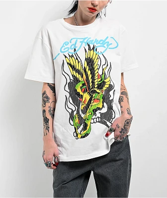 Ed Hardy Eagle Snake White T-Shirt