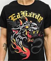 Ed Hardy Fire Panther Black T-Shirt