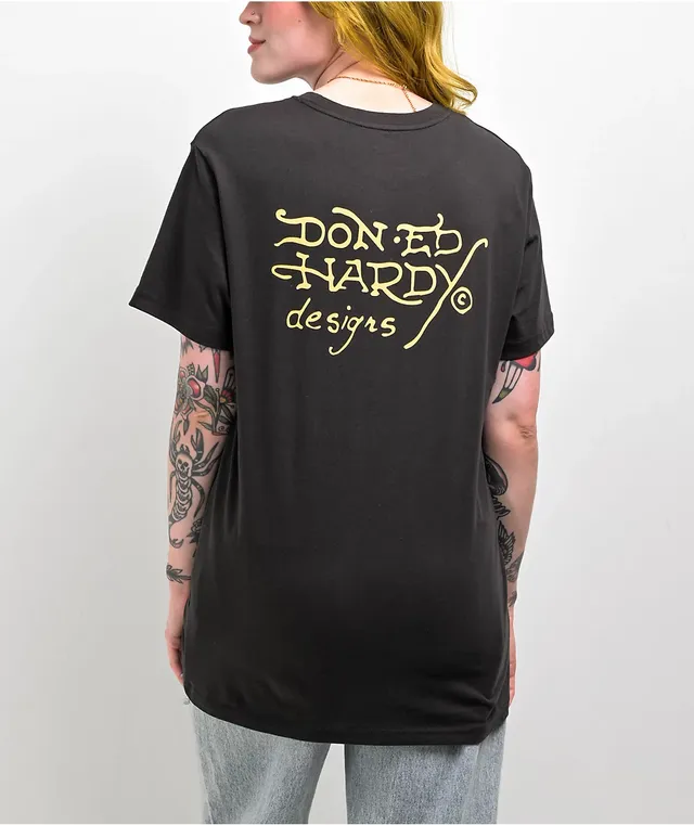 Ed Hardy Fire Bird T-Shirt - Women's T-Shirts in Faded Black