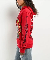 Ed Hardy Flame Cobra Red Hoodie