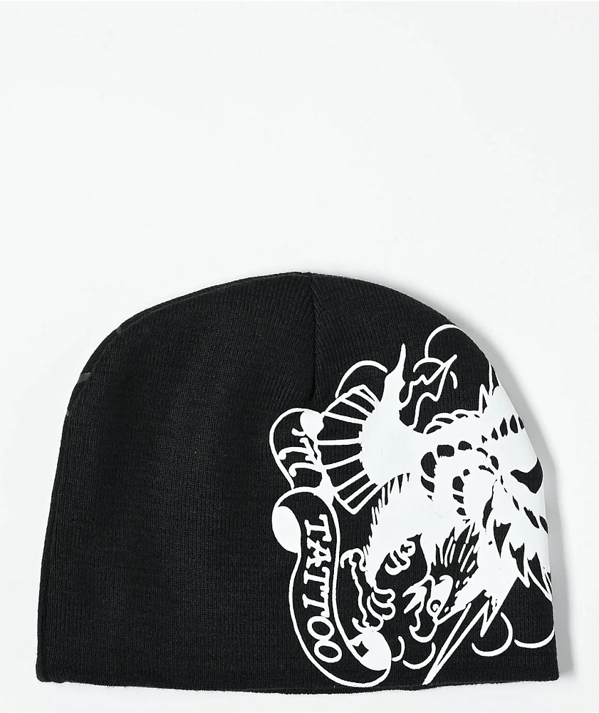 Ed Hardy Flame Skull Black Skully Beanie