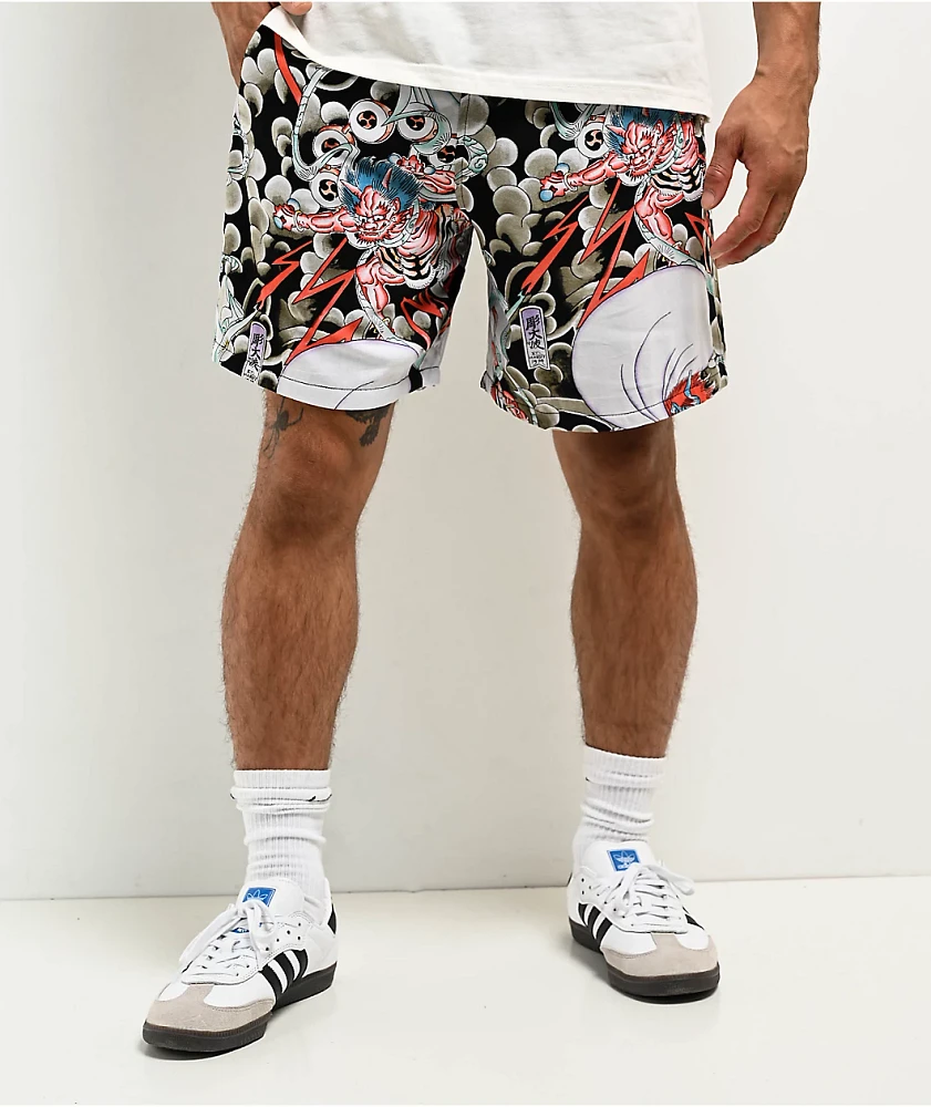 Ed Hardy Japan Bee Print Shorts