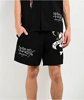 Ed Hardy Love Kills Slowly Black Walk Shorts