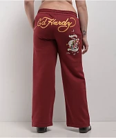 Ed Hardy Mi Amore Wine Sweatpants