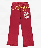 Ed Hardy Mi Amore Wine Sweatpants