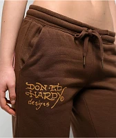 Ed Hardy Mountain Tiger Brown Sweatpants