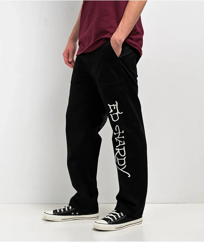 Ed Hardy NYC Skull Black Utility Pants