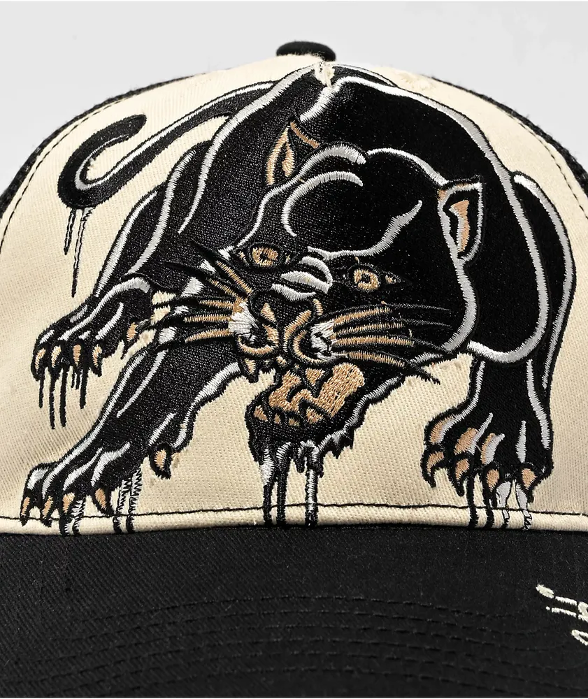 Ed Hardy Panther Black & White Trucker Hat