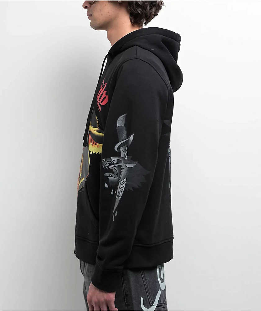 Ed Hardy Panther Black Zip Hoodie