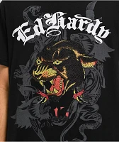 Ed Hardy Panther Head Rhinestone Black T-Shirt