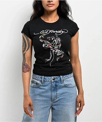 Ed Hardy Panther Snake Black T-Shirt