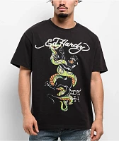 Ed Hardy Panther Snake Vintage Black T-Shirt