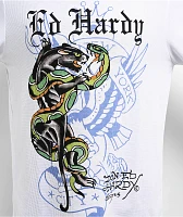 Ed Hardy Panther Snake White Thermal Long Sleeve T-Shirt