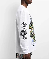 Ed Hardy Panther Snake White Thermal Long Sleeve T-Shirt