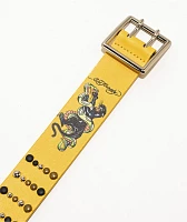 Ed Hardy Panther Snake Yellow Belt