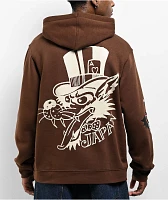 Ed Hardy Panther Tiger Brown Hoodie