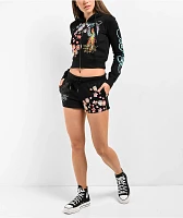 Ed Hardy Phoenix Y2K Black Crop Zip Hoodie