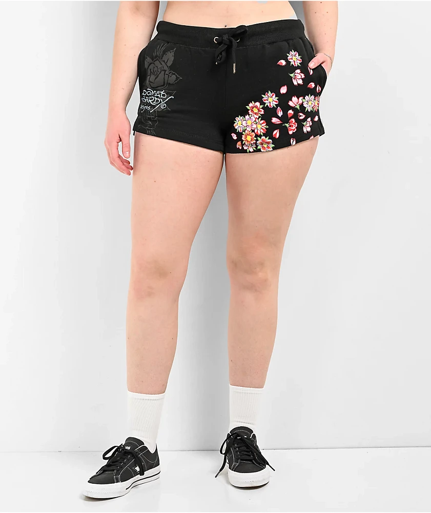 Ed Hardy Phoenix Y2K Black Sweat Shorts