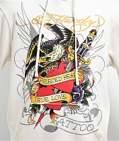 Ed Hardy Pierced Eagle White Hoodie