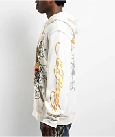 Ed Hardy Pierced Eagle White Hoodie